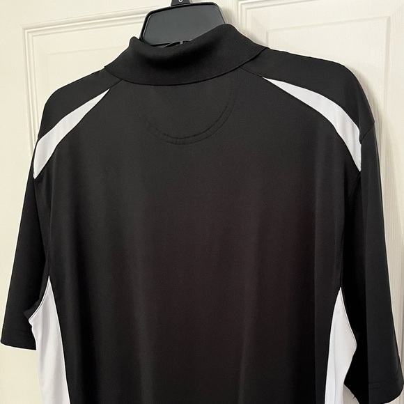 Greg Norman Play Dry Performance Golf Polo Shirt Black White Size Large - Picture 4 of 11
